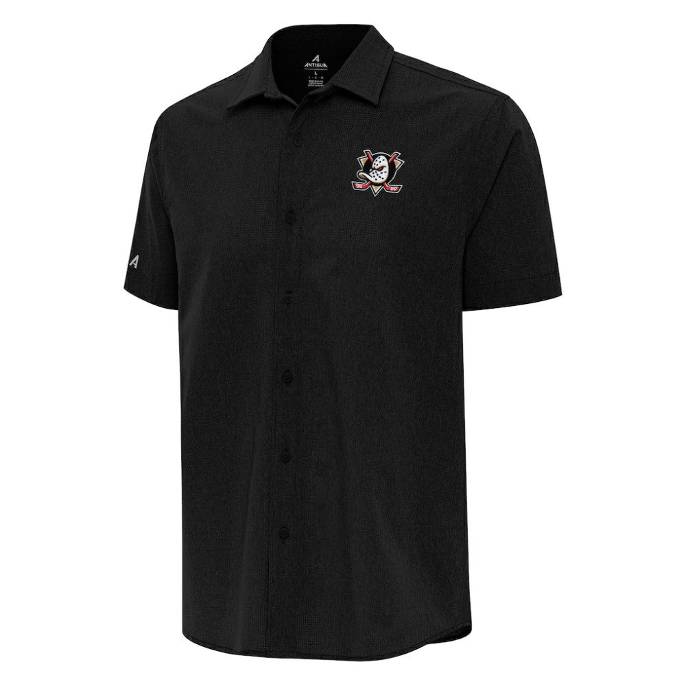 Anaheim Ducks Antigua Activate Woven Short Sleeve Button-Up Shirt