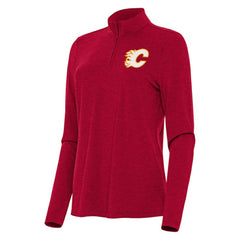 Calgary Flames Antigua Women's Bright Quarter-Zip Top