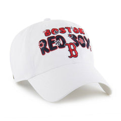 Boston Red Sox Women's Flower Power Clean Up Adjustable Hat - White | 47 brand