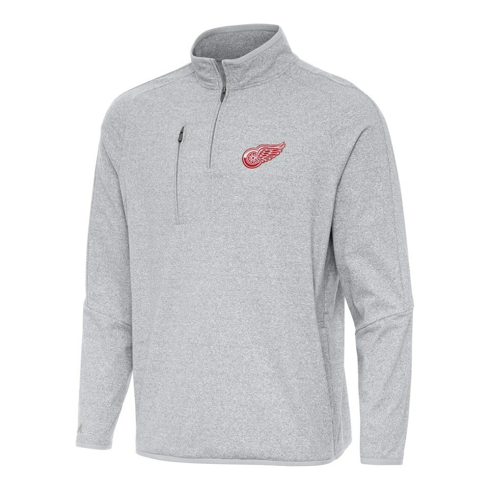 Detroit Red Wings Antigua Certain Quarter-Zip Tri-Blend Sweatshirt