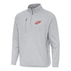 Detroit Red Wings Antigua Certain Quarter-Zip Tri-Blend Sweatshirt