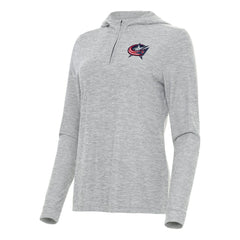 Columbus Blue Jackets Antigua Women's Daybreak Quarter-Zip Hoodie