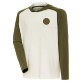 Buffalo Sabres Antigua Intrepid Sand Raglan Long Sleeve Hoodie T-Shirt