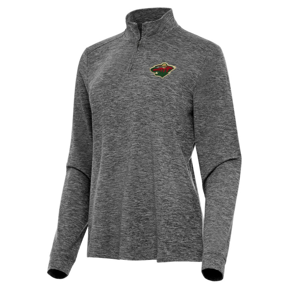 Minnesota Wild Antigua Women's Mentor Quarter-Zip Mock Long Sleeve Top