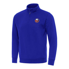 New York Islanders Antigua Victory Quarter-Zip Mock Sweatshirt