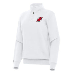 New Jersey Devils Antigua Women's Victory Quarter-Zip Sweatshirt