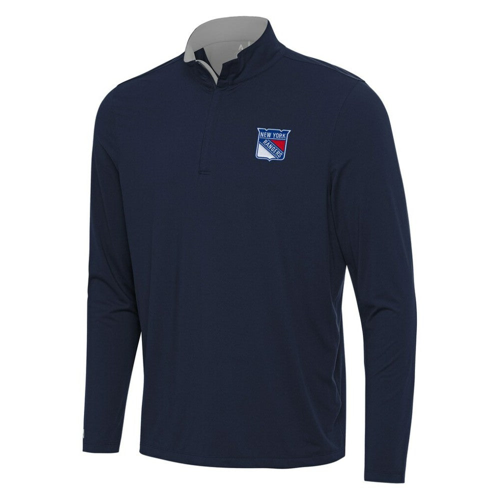 New York Rangers Antigua Content Quarter-Zip Pullover Top