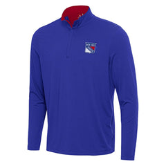 New York Rangers Antigua Content Quarter-Zip Pullover Top