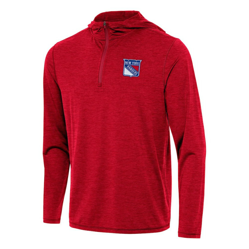 New York Rangers Antigua Tidy Quarter-Zip Hoodie