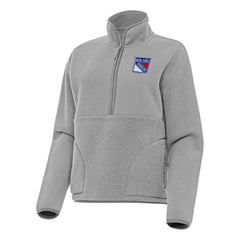 New York Rangers Antigua Women's Figure Half-Zip Pullover Sweatshirt