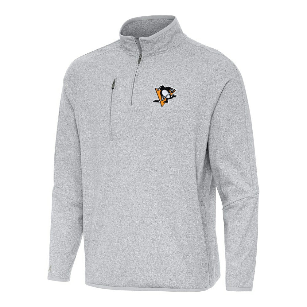 Pittsburgh Penguins Antigua Certain Quarter-Zip Tri-Blend Sweatshirt