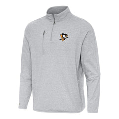 Pittsburgh Penguins Antigua Certain Quarter-Zip Tri-Blend Sweatshirt