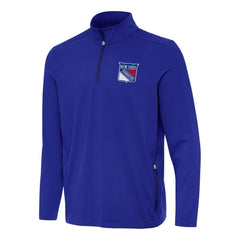 New York Rangers Antigua Perilous Quarter-Zip Sweatshirt