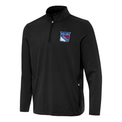 New York Rangers Antigua Perilous Quarter-Zip Sweatshirt