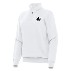 San Jose Sharks Antigua Women's Victory Quarter-Zip Sweatshirt