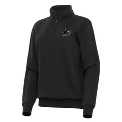 San Jose Sharks Antigua Women's Victory Quarter-Zip Sweatshirt
