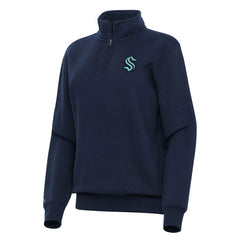Seattle Kraken Antigua Women's Victory Quarter-Zip Sweatshirt