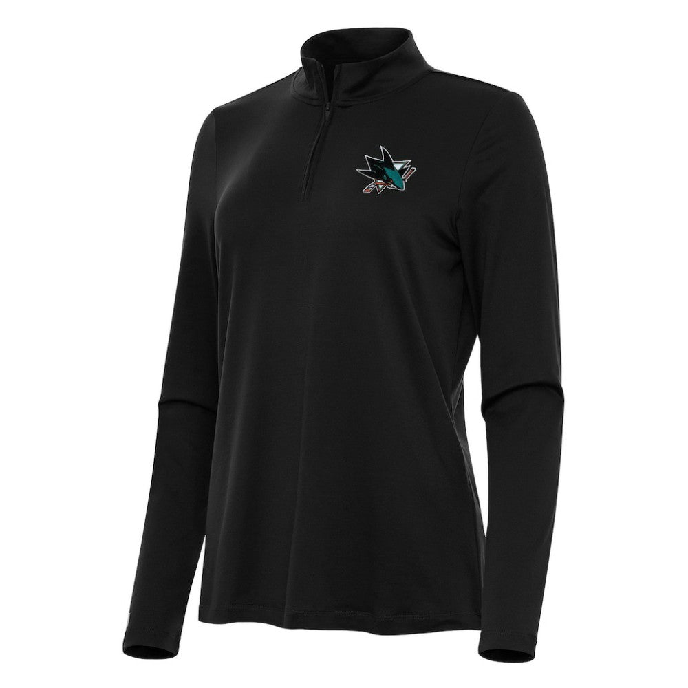 San Jose Sharks Antigua Women's Reprocess Quarter-Zip Top