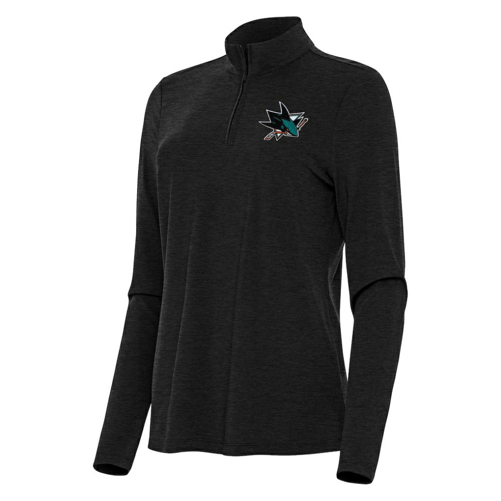 San Jose Sharks Antigua Women's Bright Quarter-Zip Top
