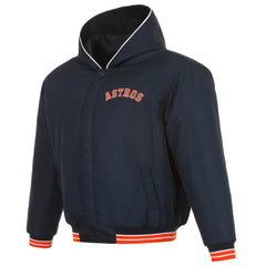Houston Astros JH Design Youth Reversible Fleece Full-Snap Hoodie Jacket - Black