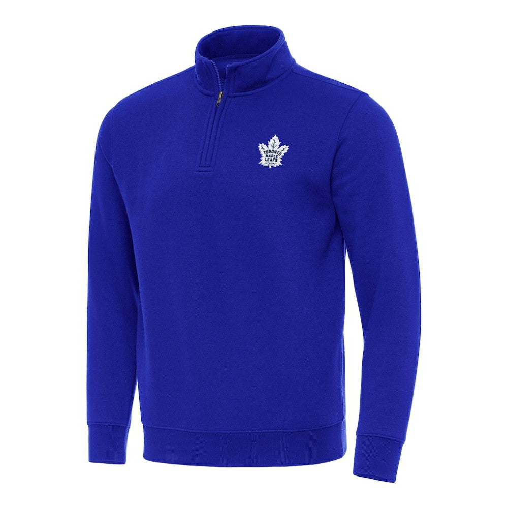 Toronto Maple Leafs Antigua Victory Quarter-Zip Mock Sweatshirt