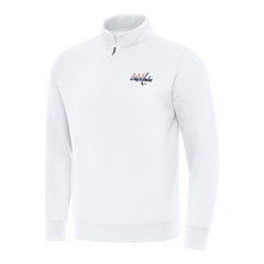 Washington Capitals Antigua Victory Quarter-Zip Mock Sweatshirt