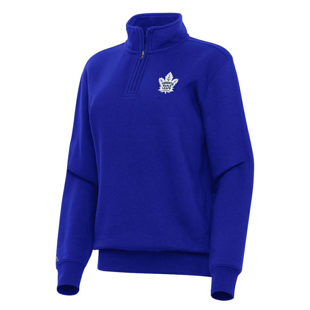 Toronto Maple Leafs Antigua Women's Victory Quarter-Zip Sweatshirt
