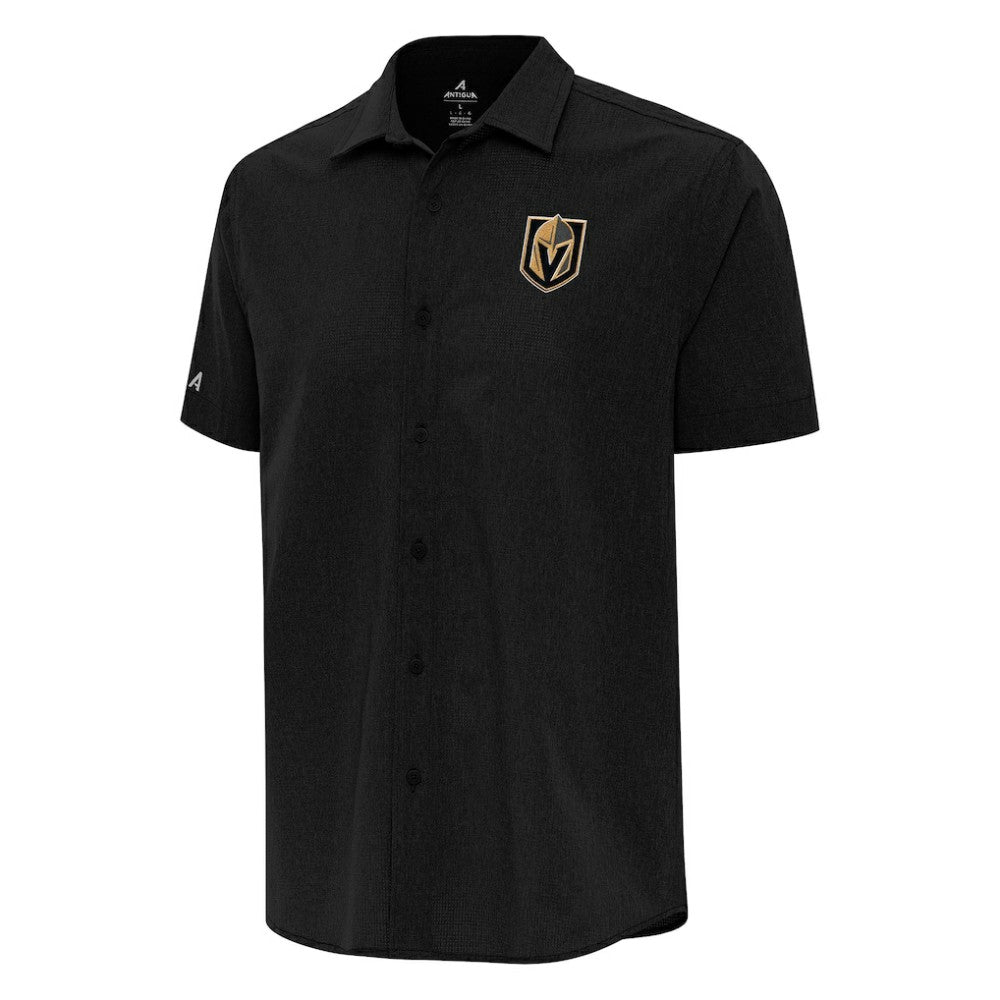 Vegas Golden Knights Antigua Activate Woven Short Sleeve Button-Up Shirt