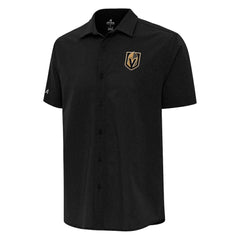 Vegas Golden Knights Antigua Activate Woven Short Sleeve Button-Up Shirt