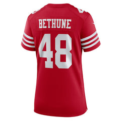 NFL San Francisco 49ers Tatum Bethune Women's Team Game Jersey