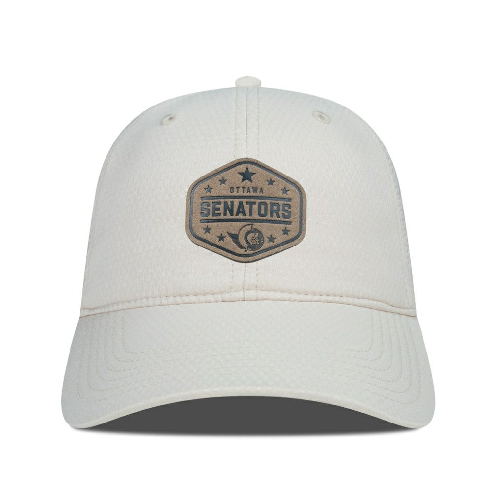 Ottawa Senators Men's Levelwear Faux Leather Patch Unstructured Adjustable Hat