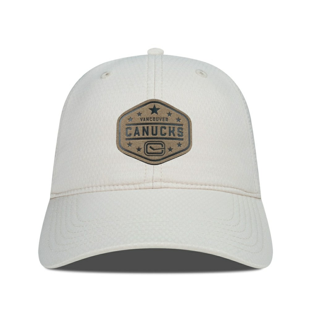 Vancouver Canucks Men's Levelwear Faux Leather Patch Unstructured Adjustable Hat