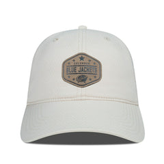 Columbus Blue Jackets Men's Levelwear Faux Leather Patch Unstructured Adjustable Hat
