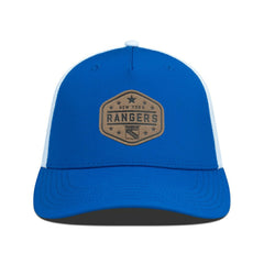 New York Rangers Men's Levelwear Faux Leather Patch Structured Adjustable Hat