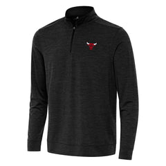 Chicago Bulls Antigua Bright Quarter-Zip Top - Heather Black shop