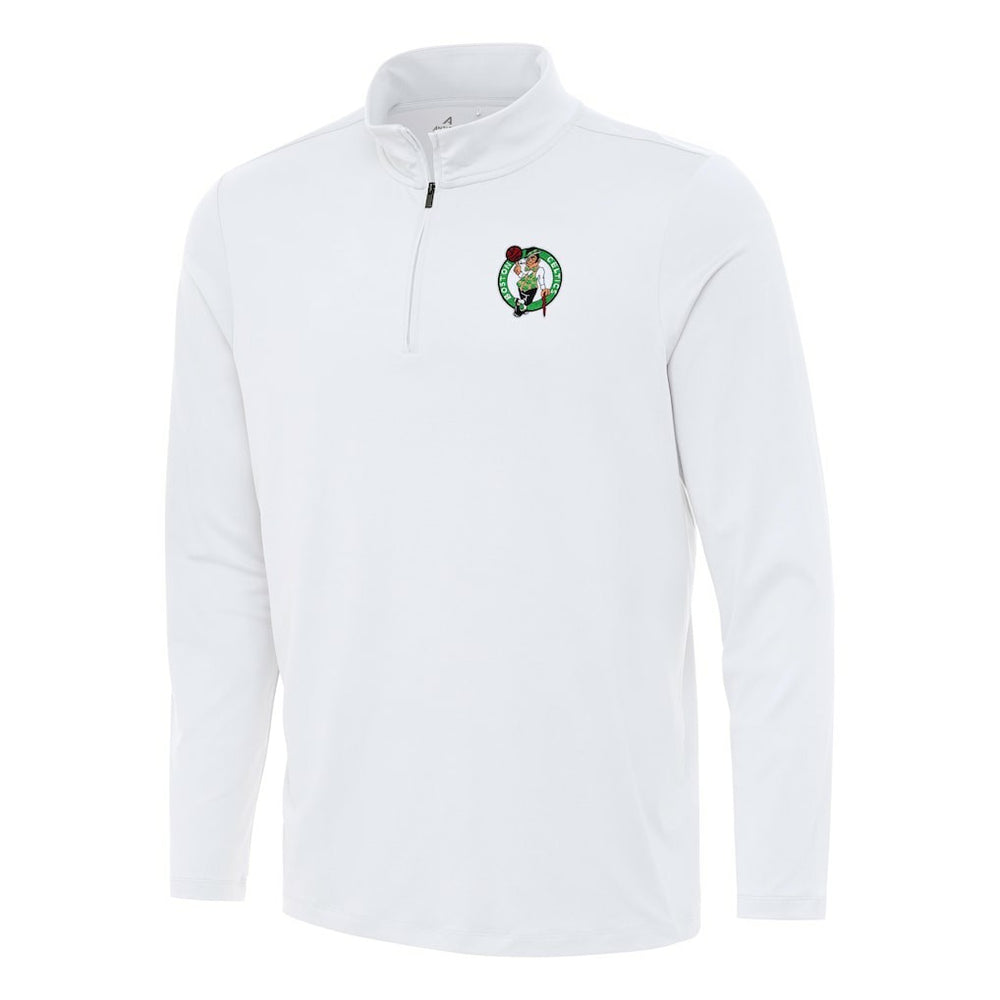 Boston Celtics Antigua Reprocess Quarter-Zip Top - White discount