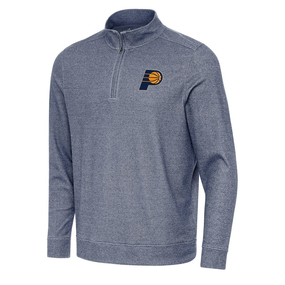Indiana Pacers Antigua Subtle Quarter-Zip Sweatshirt - Heather Navy online