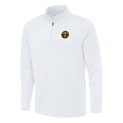Denver Nuggets Antigua Reprocess Quarter-Zip Top sale - White shop