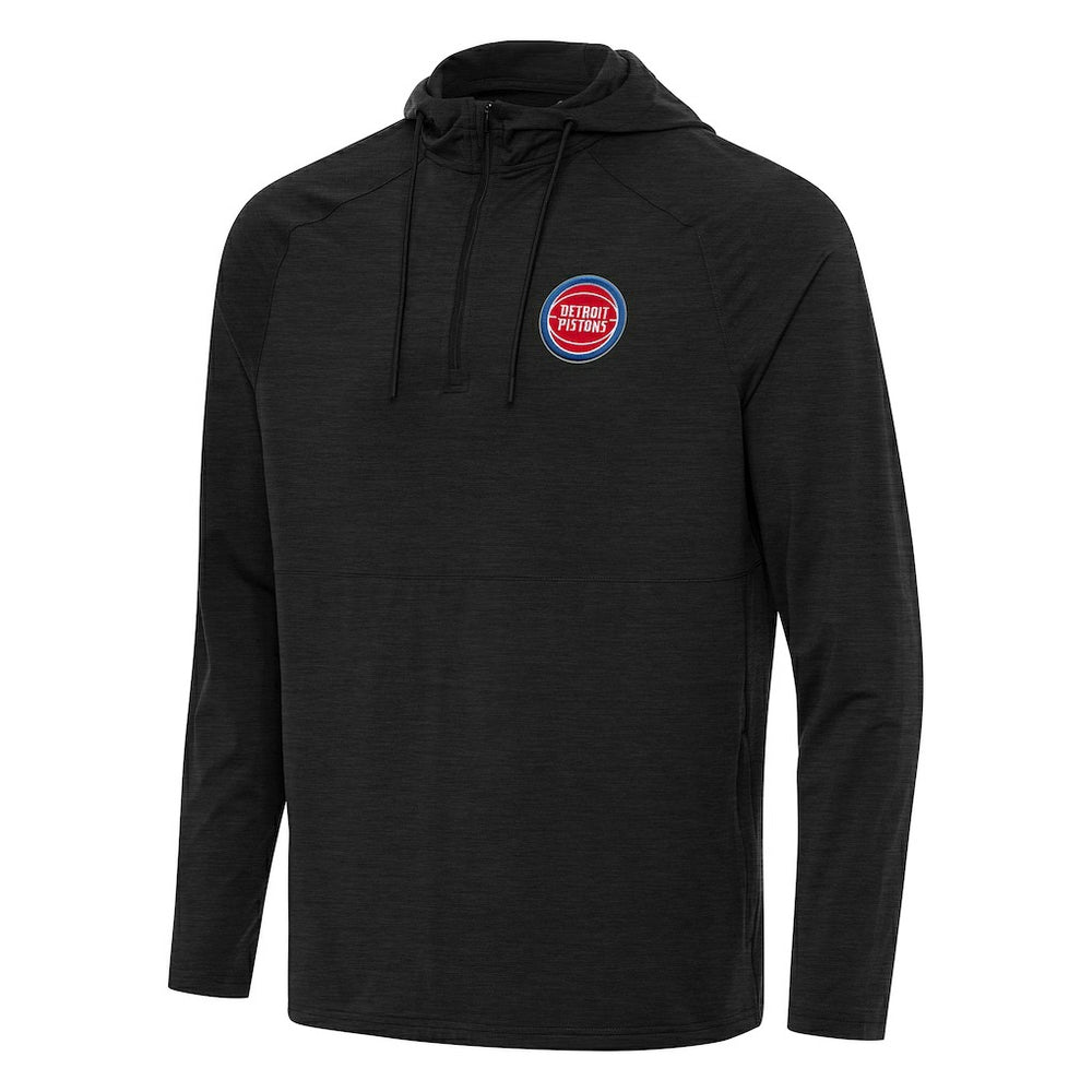 Detroit Pistons Antigua Spikes Raglan Quarter-Zip Hoodie sale - Heather Black discount