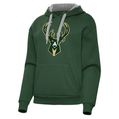 Milwaukee Bucks Antigua Women's Victory Pullover Hoodie - Hunter Green outlet
