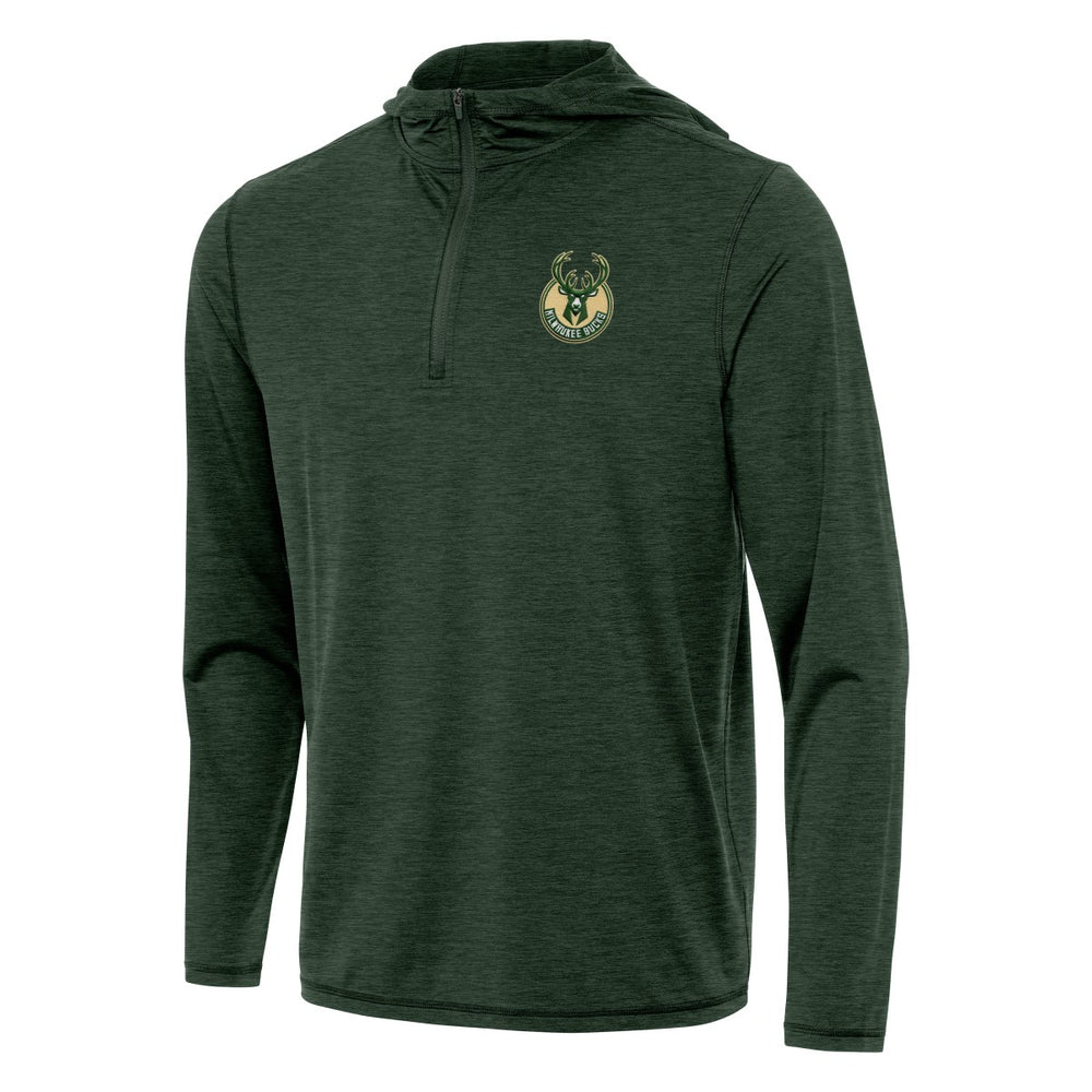 Milwaukee Bucks Antigua Tidy Quarter-Zip Hoodie - Hunter Green discount