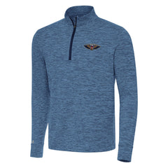 New Orleans Pelicans Antigua Cause Quarter-Zip Top - Heather Navy cheap