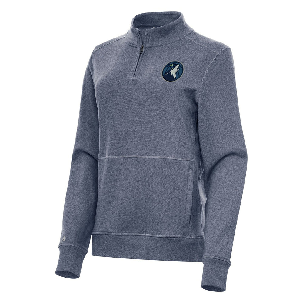 Minnesota Timberwolves Antigua Women's Crush Quarter-Zip Fleece Sweatshirt - Heather Navy online
