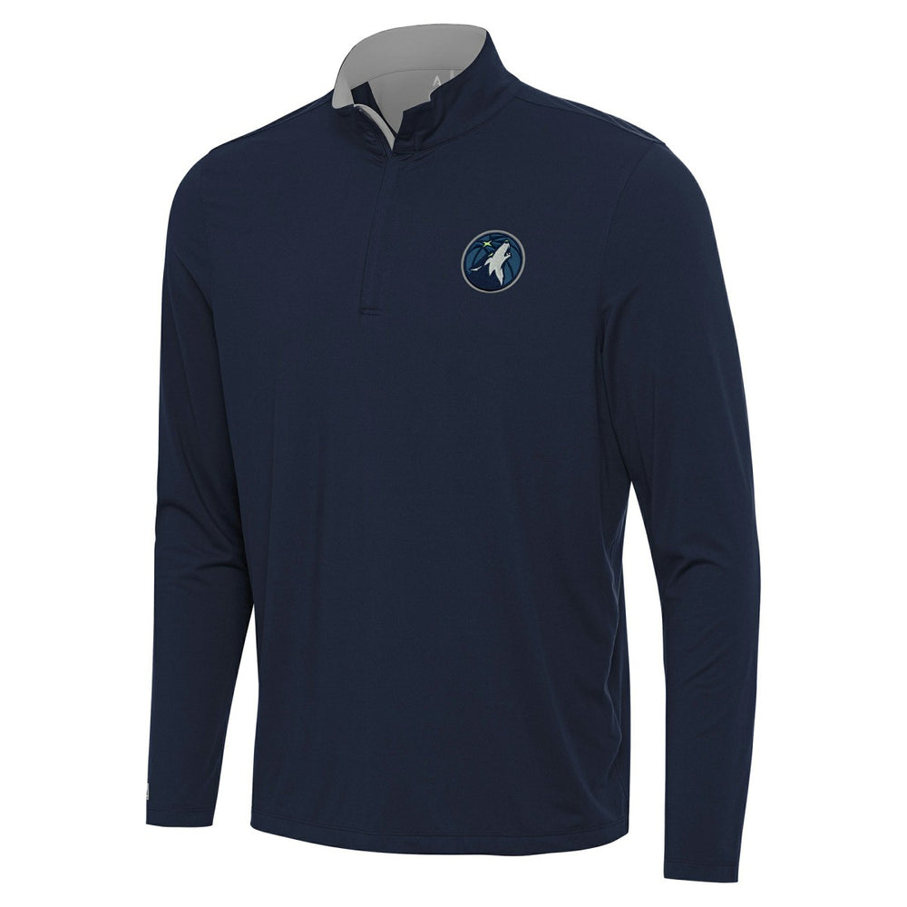Minnesota Timberwolves Antigua Content Quarter-Zip Top - Navy/Gray for sale