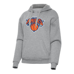 New York Knicks Antigua Women's Victory Pullover Hoodie - Heather Gray online
