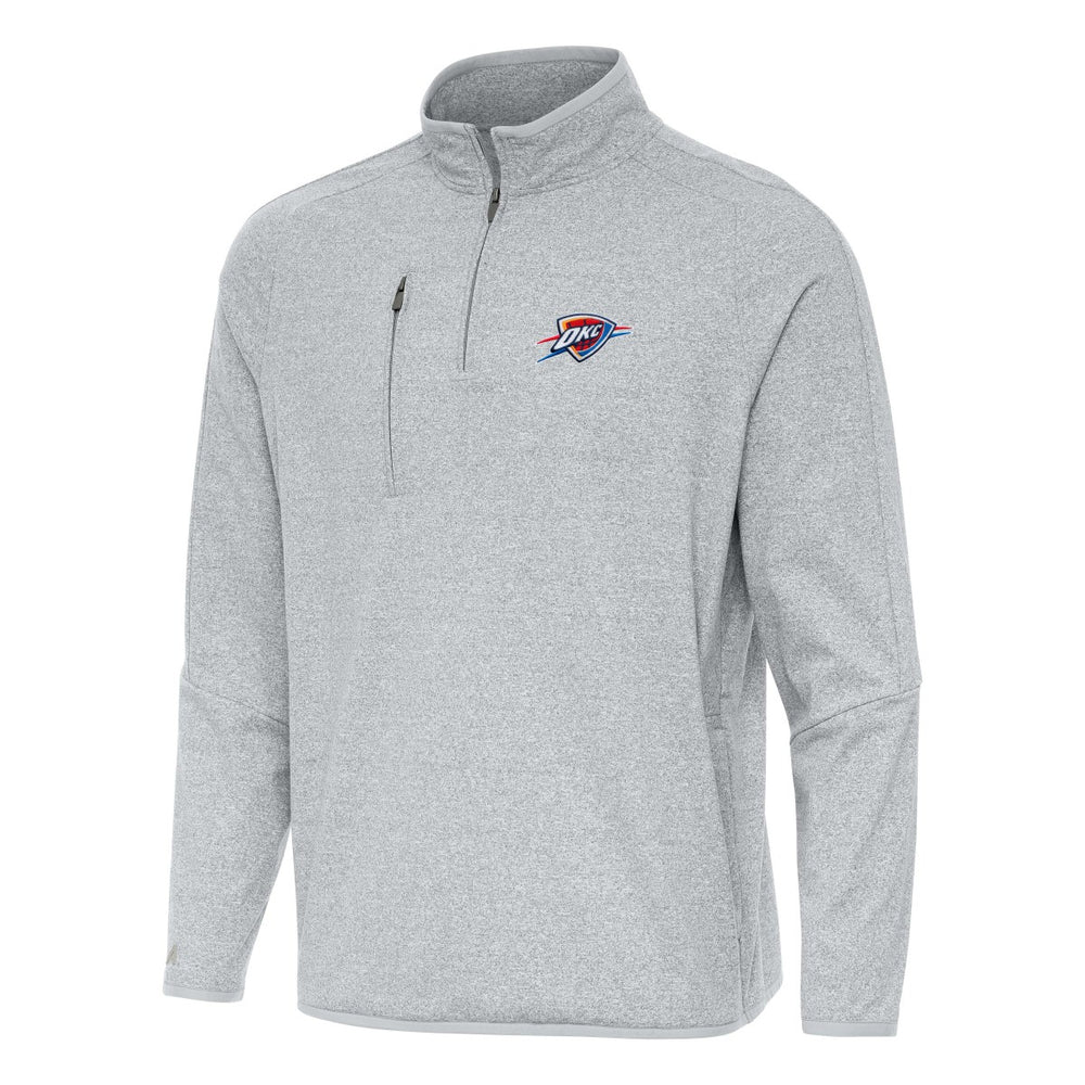 Oklahoma City Thunder Antigua Certain Quarter-Zip Tri-Blend Sweatshirt - Heather Gray online