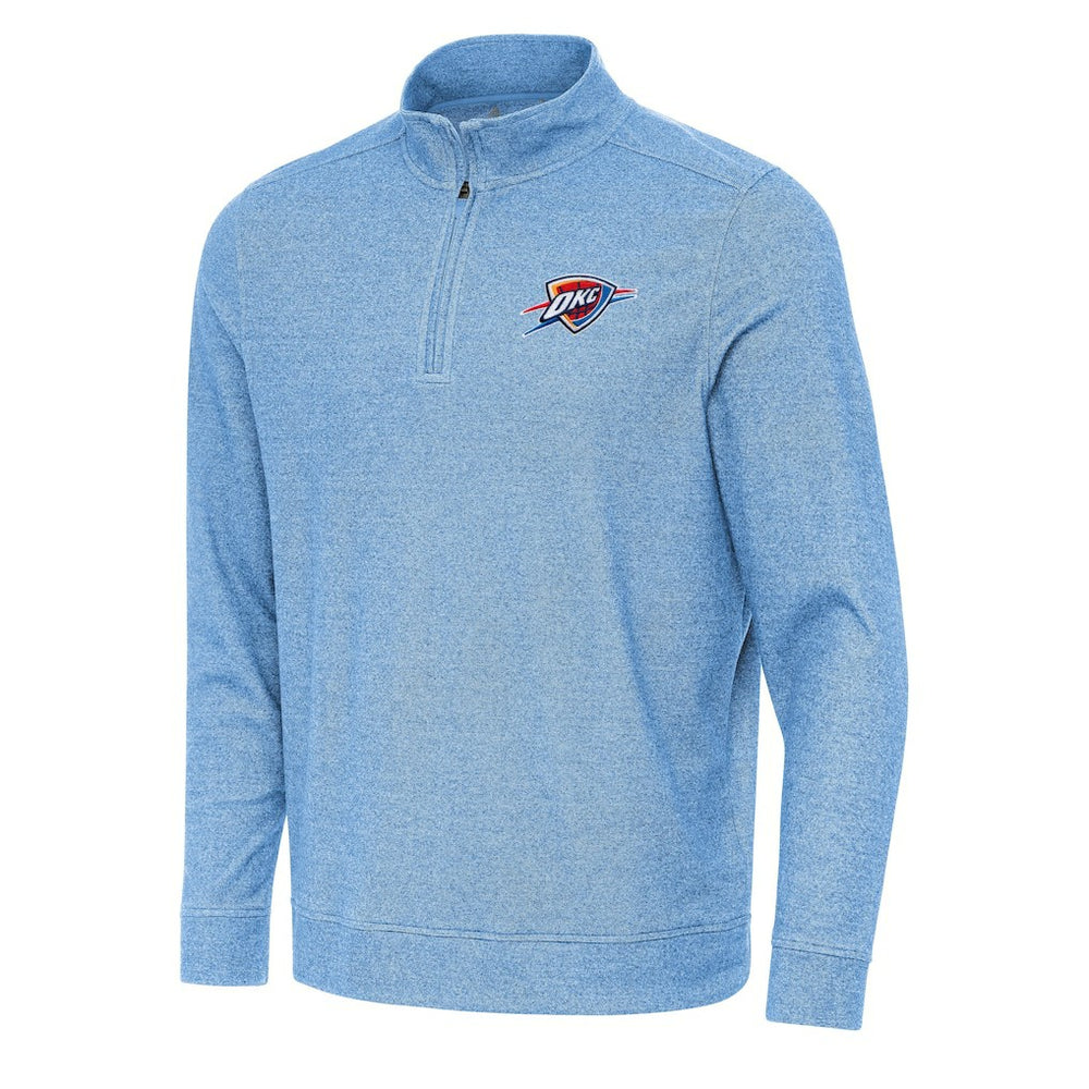 Oklahoma City Thunder Antigua Subtle Quarter-Zip Sweatshirt - Heather Powder Blue outlet