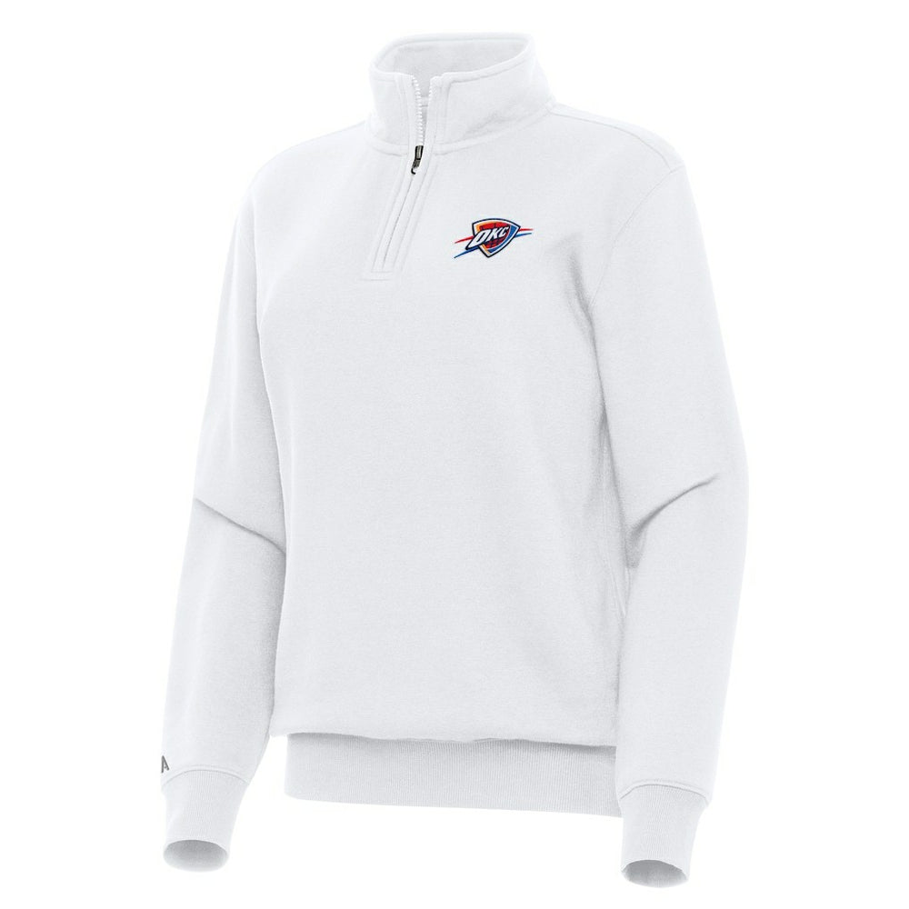 Oklahoma City Thunder Antigua Women's Victory Quarter-Zip Sweatshirt - White online