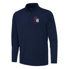 Philadelphia 76ers Antigua Reprocess Quarter-Zip Top - Navy for sale
