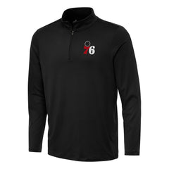 Philadelphia 76ers Antigua Reprocess Quarter-Zip Top - Black online